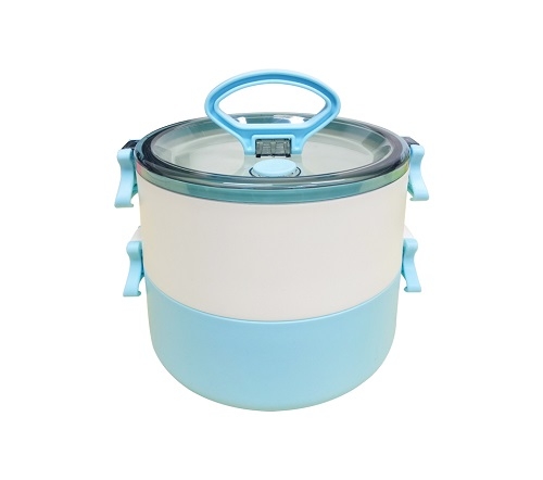 2-Tier Lunch Box with Spork - Image 2