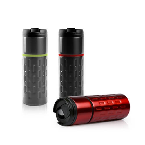 Plastic Tumbler with Geometrical Steel Shell